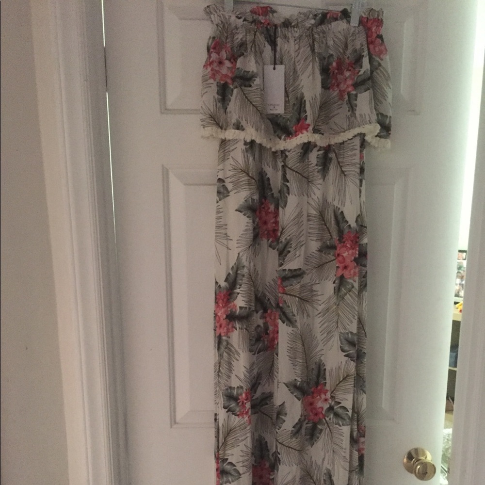 NWT- Long off the shoulder dress